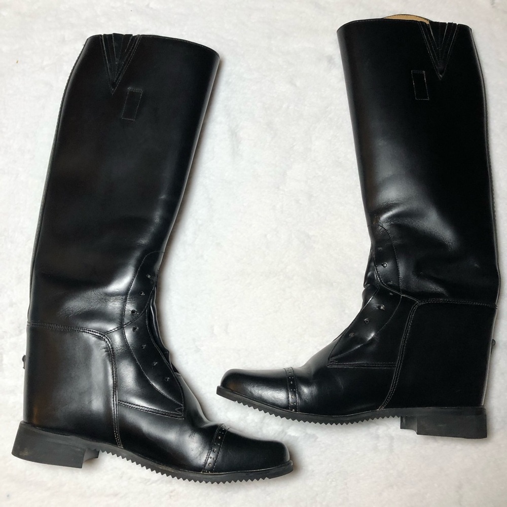 Amazonas Cavalier Equestrian Leather Lace Up Ridding Boot,Size-7R,GUC w/Laces
